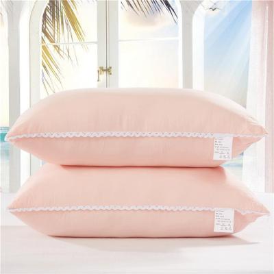 China Other New Popular 2019 New Popular Super Soft Fluffy Pink Polyester Fiber Sleep Pillow for sale