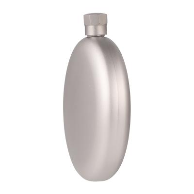 China New Outdoor Accessories Design Capacity 180ml Titanium Hip Flask Wine Bottle Drinkware Round Touch Point Ultralight Hip Flask for sale