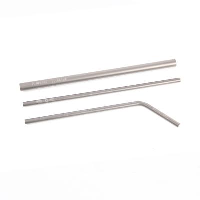 China Angled type easily cleaned outdoor camping Straw New Titanium Drinking Straw lightweight for sale