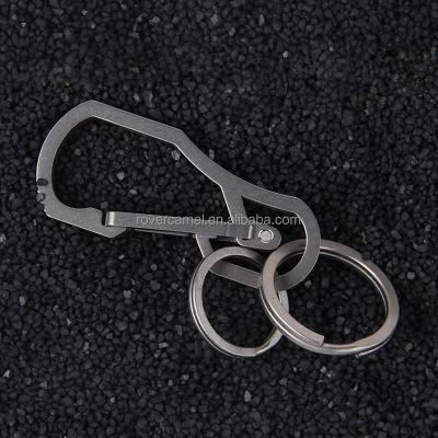 China Easily Cleaned Titanium Carabiner Camping Keychains Keychains Titanium Outdoor Carabiners for sale