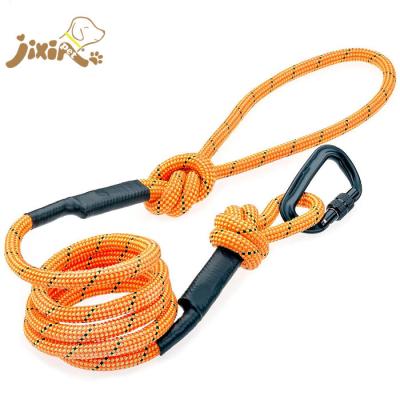 China DETACHED Orange Pet Rope Dog Lead with Mountaineering Grade Rope and Carabiner for sale