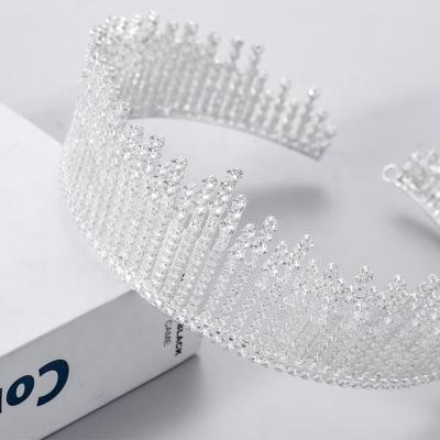 China New Design Formal Wholesale Full Zircon Princess Tiaras And Crowns Luxury Bridal Wedding for sale