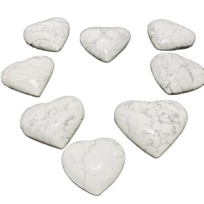 China Wholesale Europe Natural High Quality Healing Crystals Heart Shape Howlite Heart For Decoration for sale