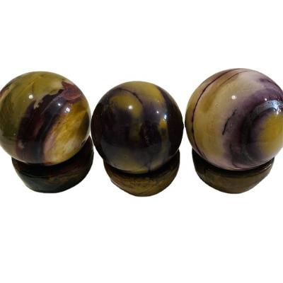 China Wholesale Natural Polished Yellow Pink Mookaite Stones Crystal Ball Mookite Sphere Balls From Europe for sale