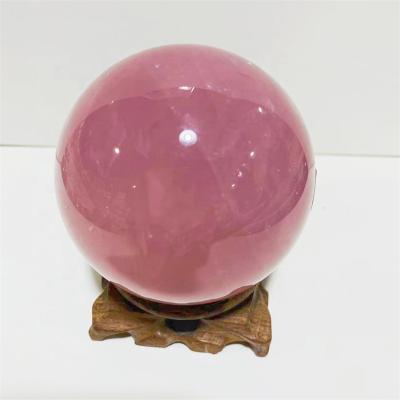 China Wholesale Natural Star Light Rose Quartz Magic Crystal Stone Sphere Healing Ball From Europe for sale