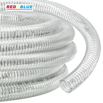 China Convey High Water Temperature 120 Degree Suction PVC Steel Wire Hose Stainless Hot Water Hose for sale