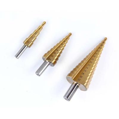 China High Speed ​​Steel Titanium Coated Metal Drilling Cobalt Step Drill Bit for sale