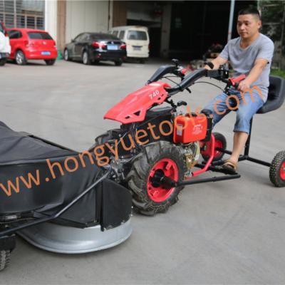 China Farm Tractor Rotary Riding Lawn Mower With Two Wheel Tractor for sale