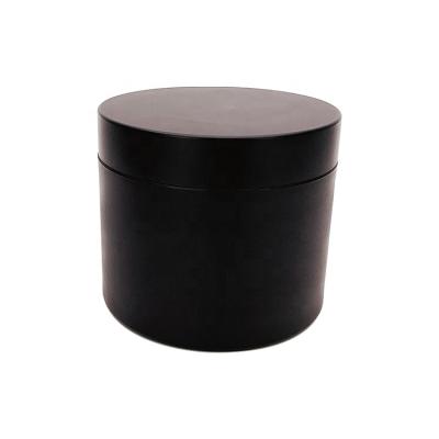 China Matte Black Hair Jar PETG Recyclable Variety Capacity Size Capacity Hair Conditioner 250g Plastic Hair Cream Container for sale