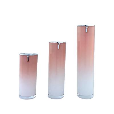 China High Quality Round 15ml 30ml 50ml Acrylic Plastic Airless Bottle Recyclable Material Plastic Cosmetic Airless Pump Bottle for sale