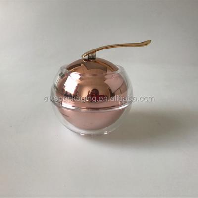 China New Apple Packaging Recycable Aike Stylish Fruit Jar Shape Cream Jar Cosmetic Container Manufacturer for sale