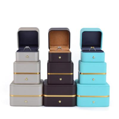 China High End Storage Jewelry Box With Rounded Corners And Gold Buckle for sale