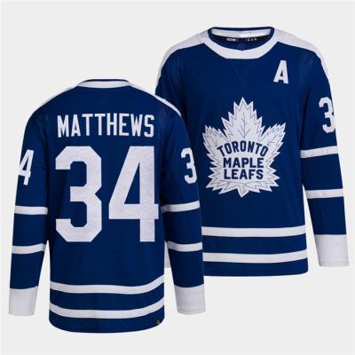 China Shirts & Jersey New Retro Quilted Jersey Toronto #16 Mitch Marner #34 Auston Matthews #44 Rielly Ice Hockey Reverse Style Mens Tops for sale