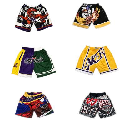 China 2022 Hot Sale New Trends Hot Selling Team Vintage Just Don Basketball Polyester Logo Mesh Print Flower Men Magic Antibacterial Shorts for sale