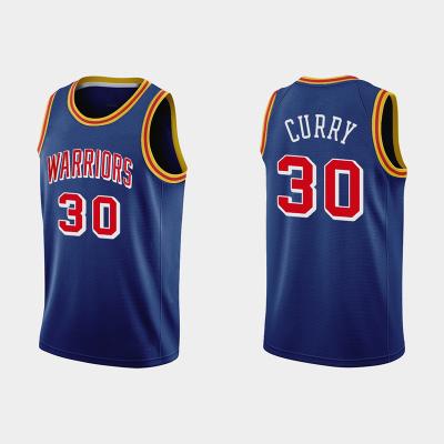 China 2023 Hot Sale Golden State City Basketball Jersey #30 Stephen Curry #11 Thompson Stitched Custom Royal Men Breathable Uniform for sale