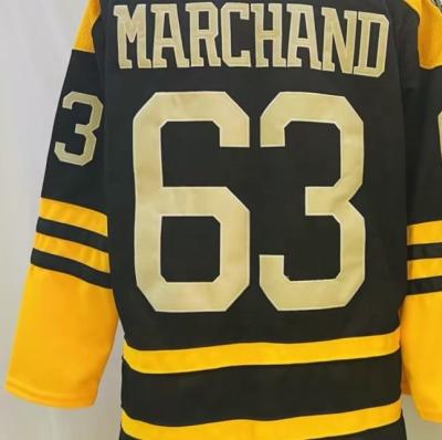 China Shirts & Tops Ready To Board Brad Marchand Black 2023 Winter Classic Quilted Hockey Jersey Best Quality for sale