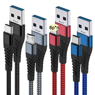 China Portable Super Fast Charging MP3/MP4 Player Quality 3A 5A 6A Micro Usb Type C Cable Android Mobile Phone Mic Usb Data Cable For Iphone for sale