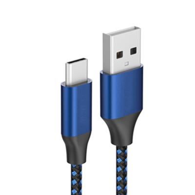 China High Quality Nylon MP3/MP4 Type-C Fast Charging USB C Cable Mobile Phone 480Mbps Data Transfer Player 1m Braid 3A USB Cable 480Mbps for sale