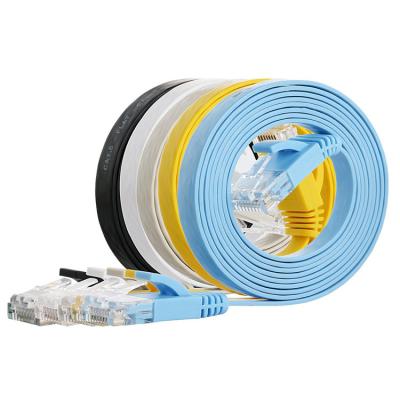 China OEM 32awg 2m 3m 5m 7m 10m cat6 environmental protection PVC factory rj45 flat cable Ethernet cat6 Ethernet cable UTP LAN patch cord for sale