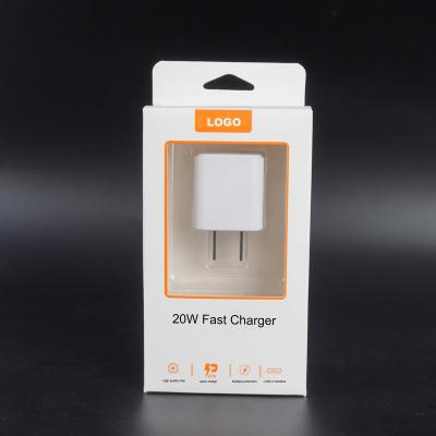 China Custom PD Usb C Charger 20w LOGO Supplier LOGO Fast Charging Type C Usb Wall Charger For Iphone Usb Charger for sale