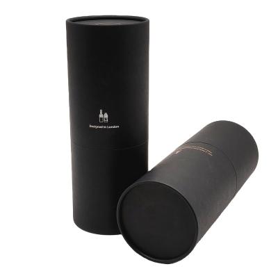 China Recyclable Luxury Custom Printed Rolled Edge Paper Cylinder Tube Packaging Box for sale