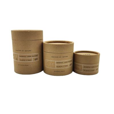 China Eco-Friendly Recyclable Logo Printed Custom Made Paper Cardboard Cylinder Kraft Paper Tube Packaging Box for sale