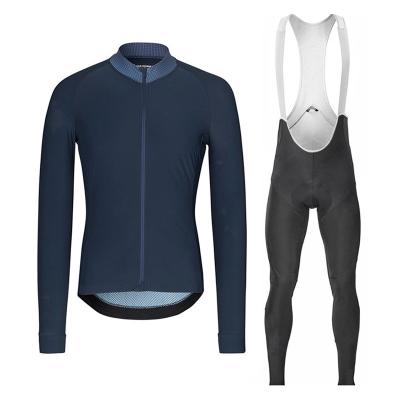 China OEM Breathable Bike Wear Custom Bib Shorts Cheap Cycling Jerseys Roadbike Sets Long Cloth Sleeve Bicycle Wear Men for sale