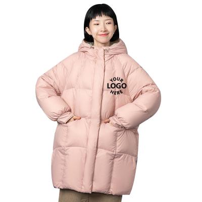 China 2022 Fashion Waterproof Thick Warm Anorak Coats Custom Logo Women Long Stripper Jacket Winter for sale