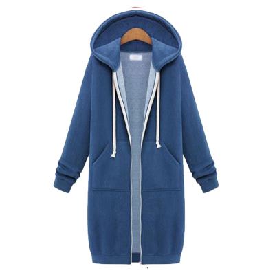 China Wholesale Anti-Wrinkle Long Women's Hoodies and Sweatshirts Plain Hoodie for Women Jacket Coat Hoody Sweaters for sale