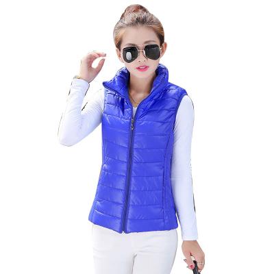 China Winter Waterproof Wholesale Lady Vest Slim Zipper Vests For Women Long Women Stripper Vest for sale