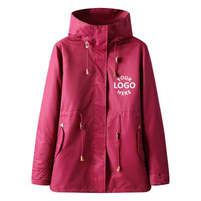 China Custom Made Winter Waterproof Warm Anorak Waterproof Jacket For Women Fleece Track Jacket Coat With Hood for sale