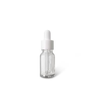 China Eco-friendly Glass Cosmetic Bottle Packaging For 10ml Clear Glass Bottle With Dropper For Essential Oil Or Serum for sale