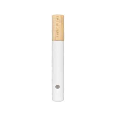 China Biodegradable+Recycled Lip Gloss Empty Refillable Natural Ceramic Tube Natural Biodegradable Cosmetic Packaging With Brush for sale