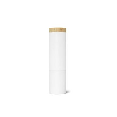 China Large Compostable PLA Single Refillable Empty Lipstick Tube In White For Biodegradable Custom PLA Cosmetic Packaging for sale