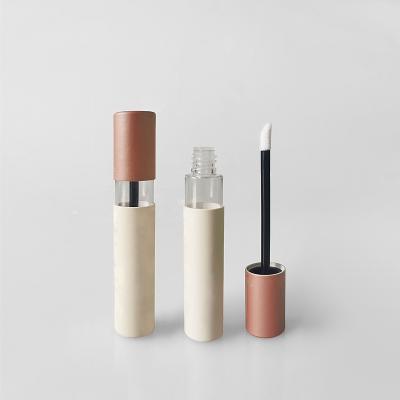 China Biodegradable+Recycled Eco-friendly Biodegradable Cardboard Lip Gloss Makeup Packaging Empty Paper Tube With Brush for sale