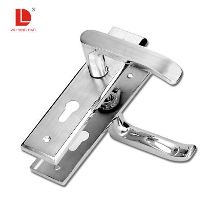 China EUROPEAN WUYINGHAO Full Set 200MM Stainless Steel Privacy Door Entry Lever Mortise Hotel Handle Locks With Plate for sale