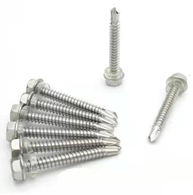 China Pan Factory Hot Selling High Strength Galvanized Hexagon Flange Screw Self Drilling Head Screw With Rubber Gasket for sale