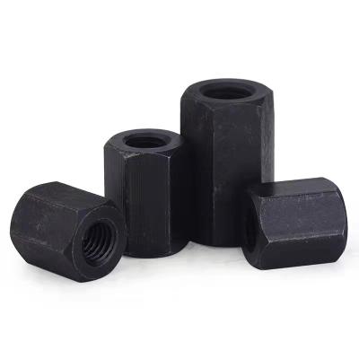 China Housing Constructions Carbon Steel Hex Nut Worm Gear Connecting Nuts Galvanized Extended Coupling Nut for sale