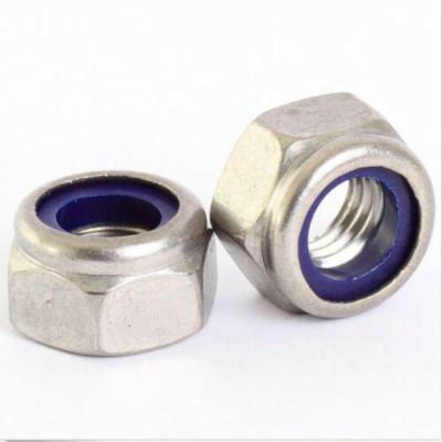 China Hex Steel High Quality Lock Nut Carbon Steel Nylon Insert Nut DIN985 for sale