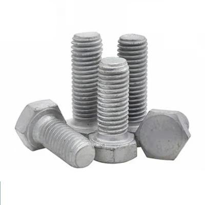 China Steel Hot Dip Galvanized Full Wire , Half Wire Hex Bolt DIN 931 DIN 933 for sale