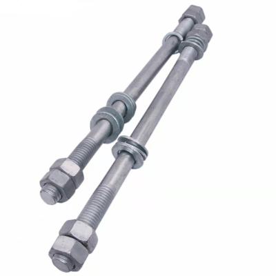 China Connected OEM Hot Dip Galvanized Double End Bolt Stud Bolt DIN 835 for sale