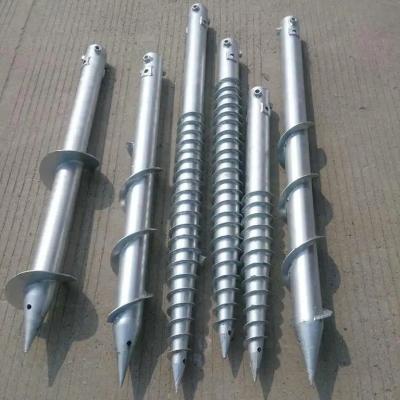 China High Quality Building Construction Pile Solar Power Equipment Accessories Photovoltaic Ground Greenhouse Embedded Screw Anchor for sale