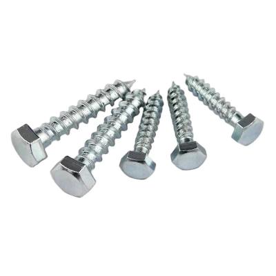 China DIN571 HEX Head Self Tapping Hex Screw Lag Screw Wood Nails for sale