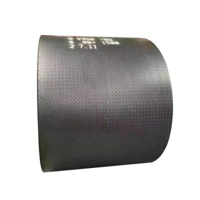 China Boat Plate Roll Hot Texture Checkered Carbon Steel Spool 3mm Thick Black Iron Spool SS400 Q195 S235 for sale