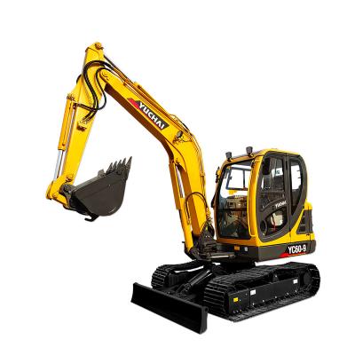 China Yuchai YC60-9 Chinese factory price sale small excavator mini excavator excavator canopy for home use for sale