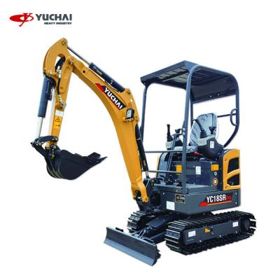 China Building Material Shops YUCHAI YC18SR 1.8ton Min Excavator With Chinese CE Factory for sale