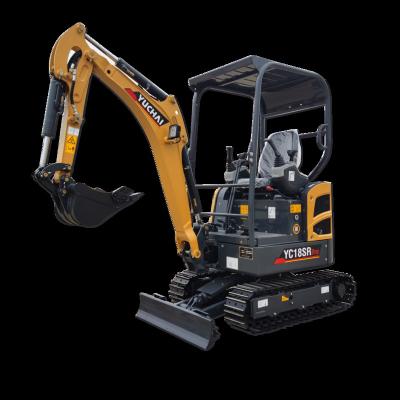 China Construction Material Stores YUCHAI YC18SR Zero Min Tail Excavator Factory Outlet for sale