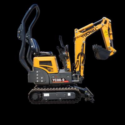 China Stores YUCHAI YC08 Building Material Miniexcavadora 1 Ton Factory Outlet Crawler Excavator 0.02cbm Bucket Capacity 1ton Operation Weight for sale