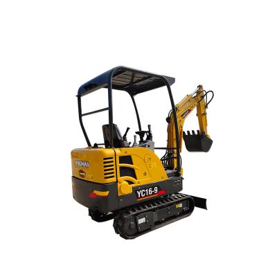 China Building Material Shops 1.5 Ton Canopy 1.7 Ton Excavator For Garden Use Chinese Mini Yuchai YC16-9 Factory Price In China for sale