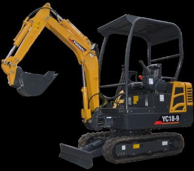 China Building Material Stores Yuchai Excavator YC18-9 ​​2ton Hydraulic Mini Excavator for sale